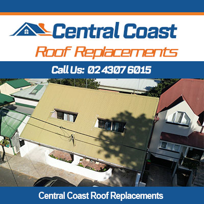 Aerial view of roof replacement on Central Coast for residential homes with terracotta tile roofing
